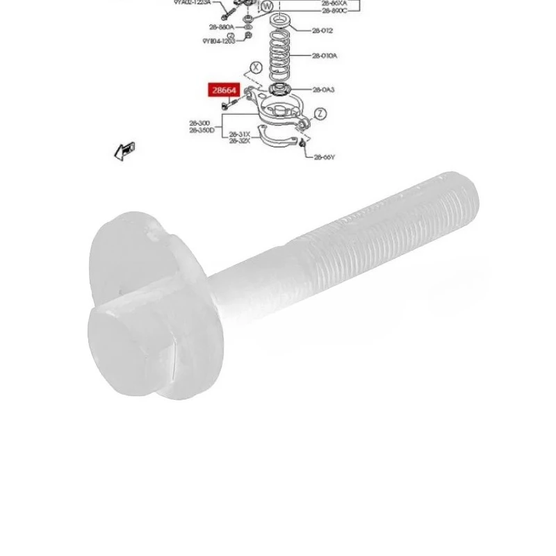 1 Kit 3 Pieces FD162866ZB KD352866Z Suitable for Mazda 6 M3 Lower Control Arm Eccentric Screw Adjustment Bolt for Cx5 Cx4