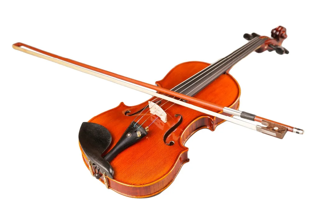

High Quality 4/4 Full Size Acoustic Violin Premium Stringed Instrument With Bow For Student Beginners Practice Study
