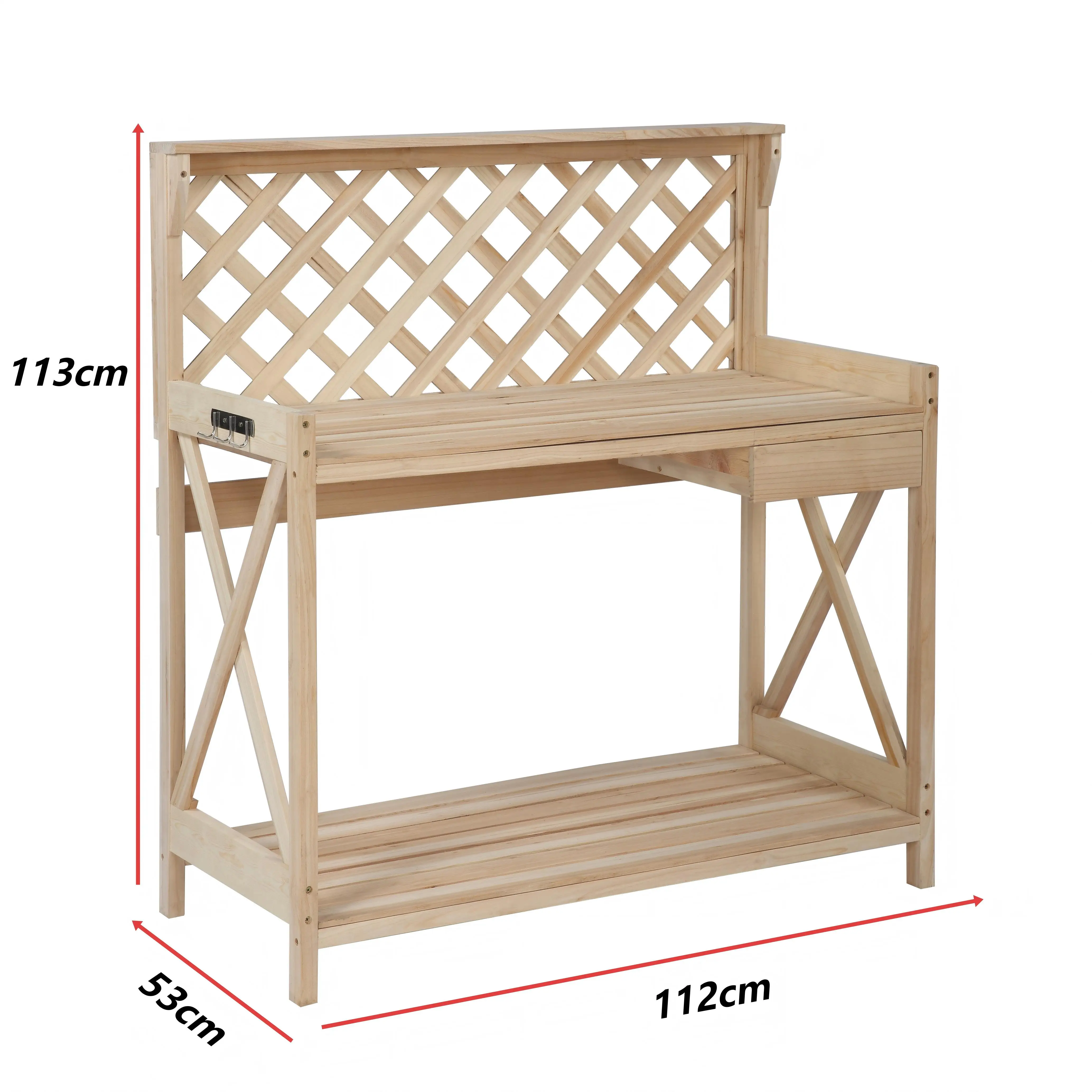 공장 직판 천연색 나무 화분대(수납 선반, 서랍, 걸이 - Woodworking Work Table 리뷰 및 가격