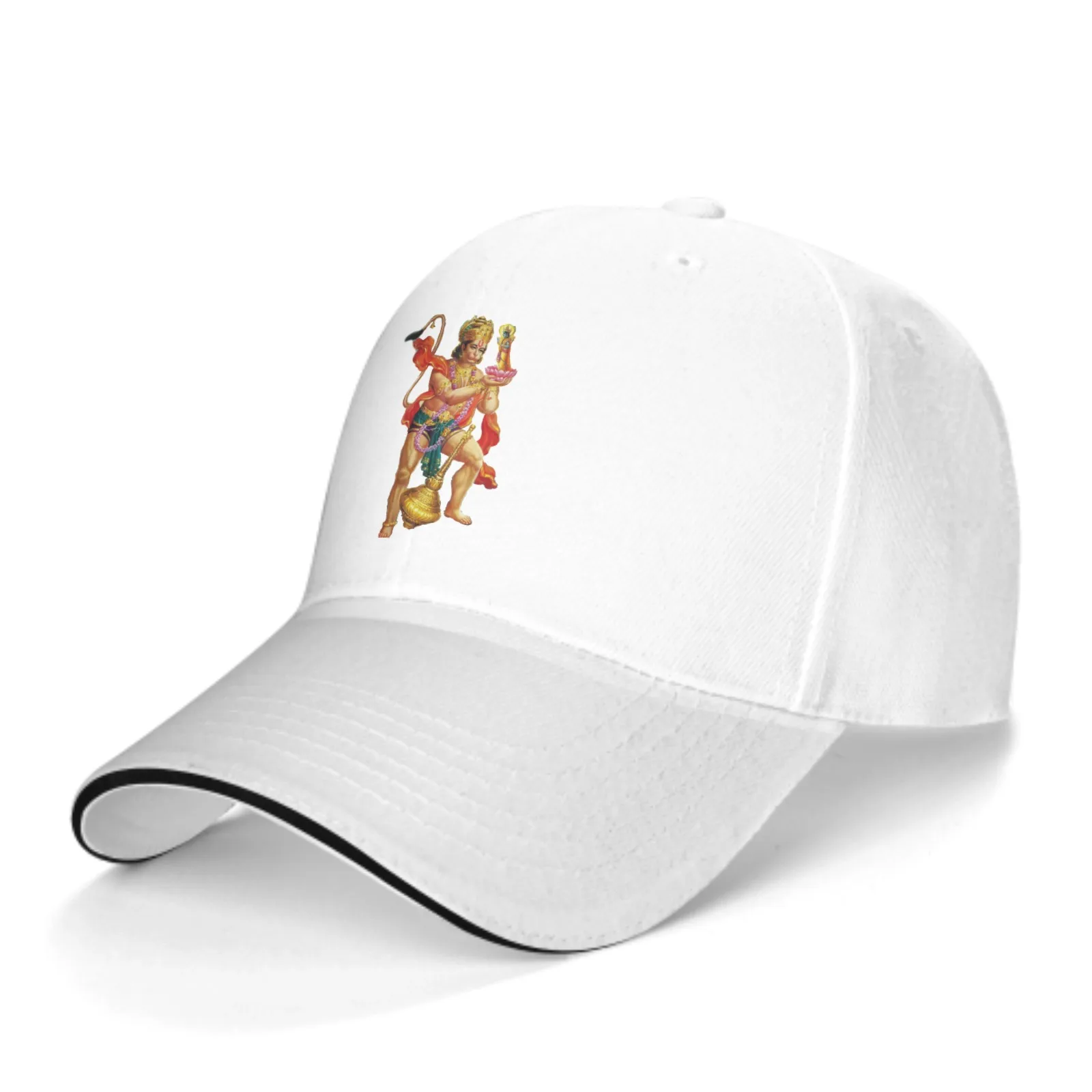 Hanuman Adjustable Women Men Back Closure Caps Washed Sandwich Caps Sports Outdoor Baseball Hat