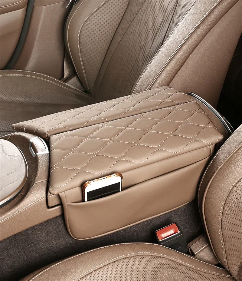 Center Console Armrest Box Cover Pad For Mercedes Benz E Class 2017-2023 W213 CLS 2018-2022 Leather Anti-Scratch Armrest Cushion