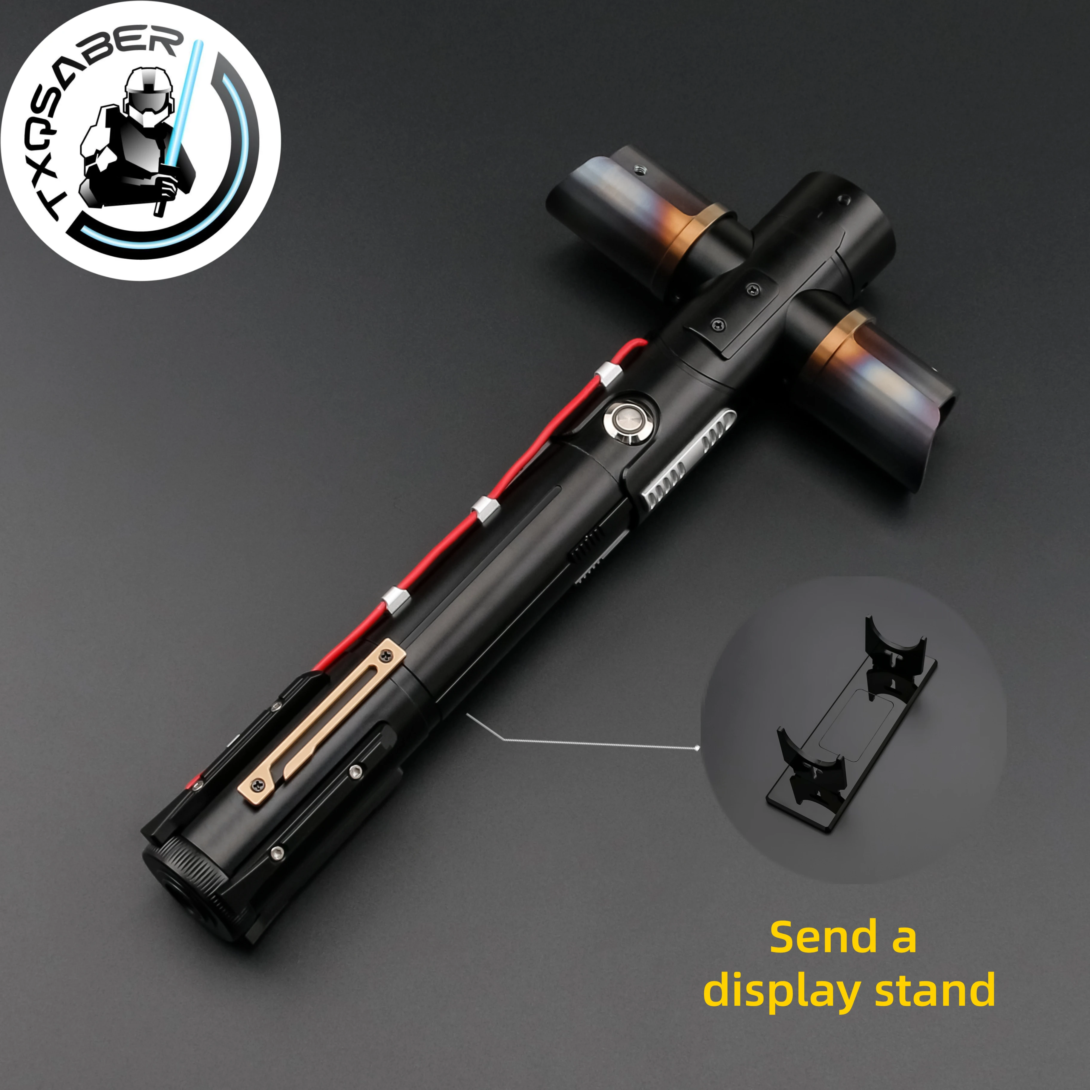 

TXQSABER Lightsaber Kylo Ren SE SDRGB SNV4 no Blade Metal Hilt Smooth Swing FOC Heavy Dueling Lightsaber for Adult Cosplay Toys