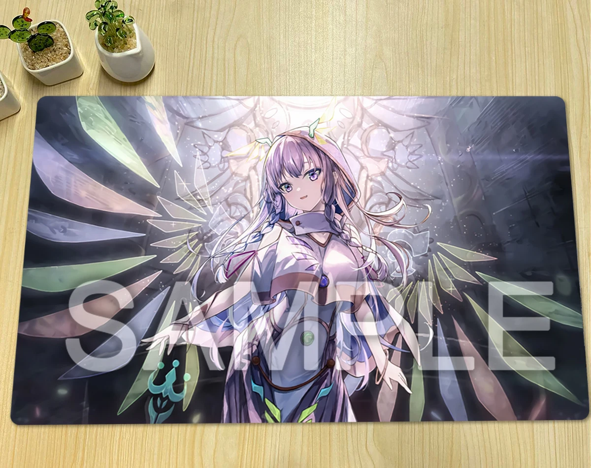 

YuGiOh Diviner of The Herald Playmat TCG CCG Mat Board Game Pad Trading Card Game Mat Desk Pad Rubber Gaming Mousepad Free Bag