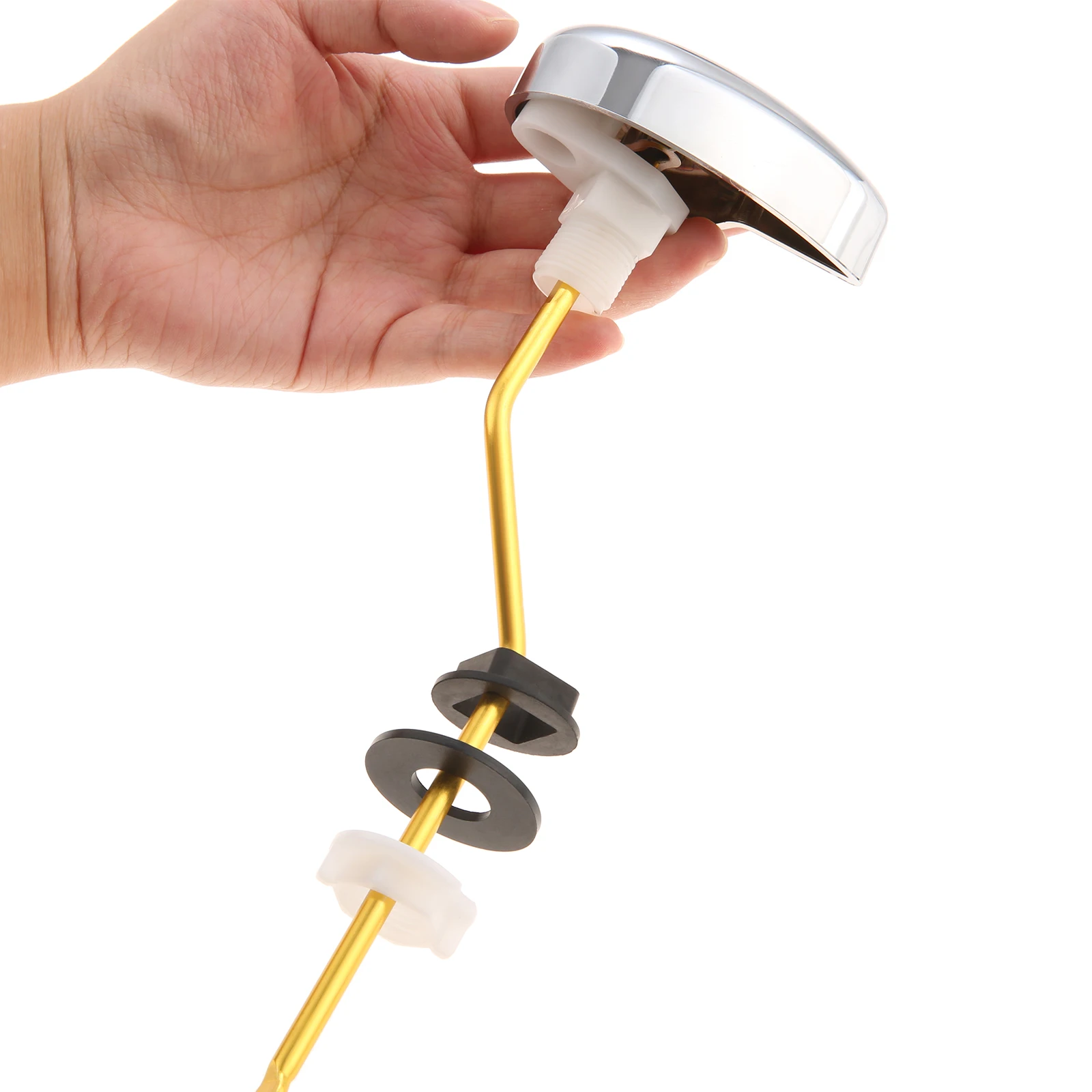1Pc Toilet Handle Side-Mounted Small Curved Lever Rust-Proof,Fits for TOTO/Kohler,Easy DIY Installation,Replace Damaged Handles