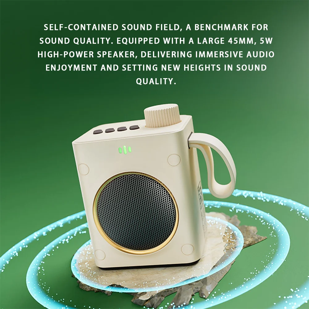 

2025 New Wireless Bluetooth Speaker with High-Quality Retro Portable Multi-Functional Player