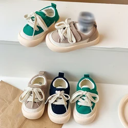 Children Canvas Shoes Spring Autumn New Boys' Korean Low Top Board Shoes Girls' Soft Sole Casual Shoes