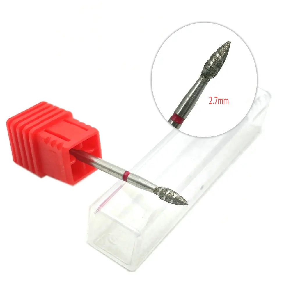 1pc frese diamantate per manicure punta da trapano rotativa per unghie macchina per pedicure elettrica attrezzatura per rimozione cuticola strumenti