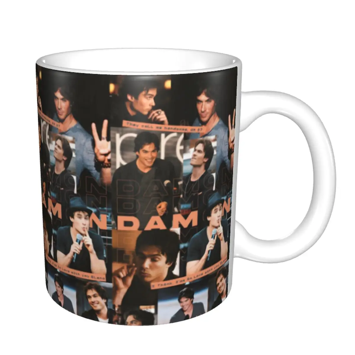 Customized The Vampire Diaries Coffee Mugs DIY Damon Salvatore Ceramic Milk Tea Cup