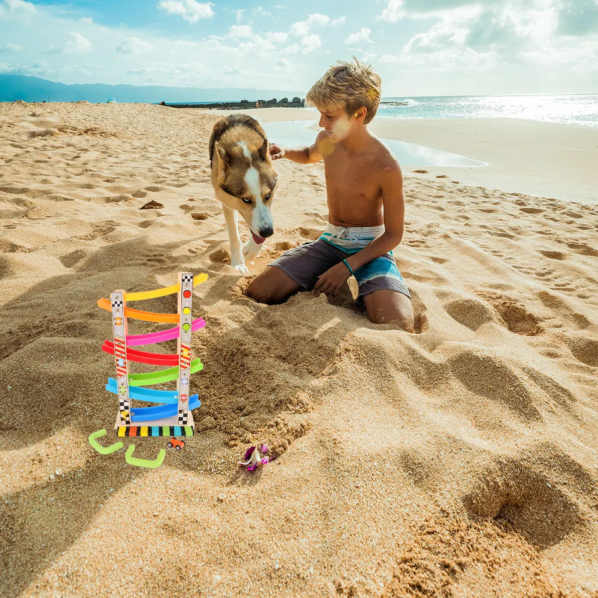 

1 комплект, деревянный скользящий автомобиль, инерционный детский образовательный блок премиум-класса, игрушка с мультяшным узором, круглый угол, безопасный подарок, дерево