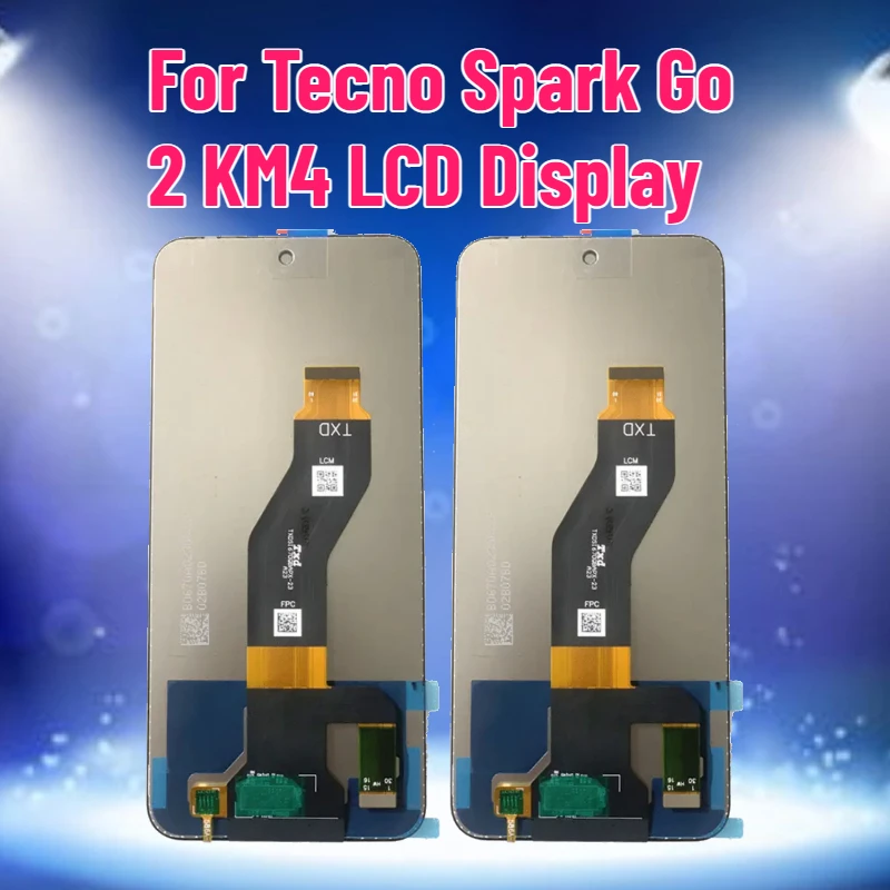 

LCD-дисплей для Tecno Spark Go 2 KM4, сенсорный экран, дигитайзер, комплект для замены, запасная часть для замены экрана Spark GO 2