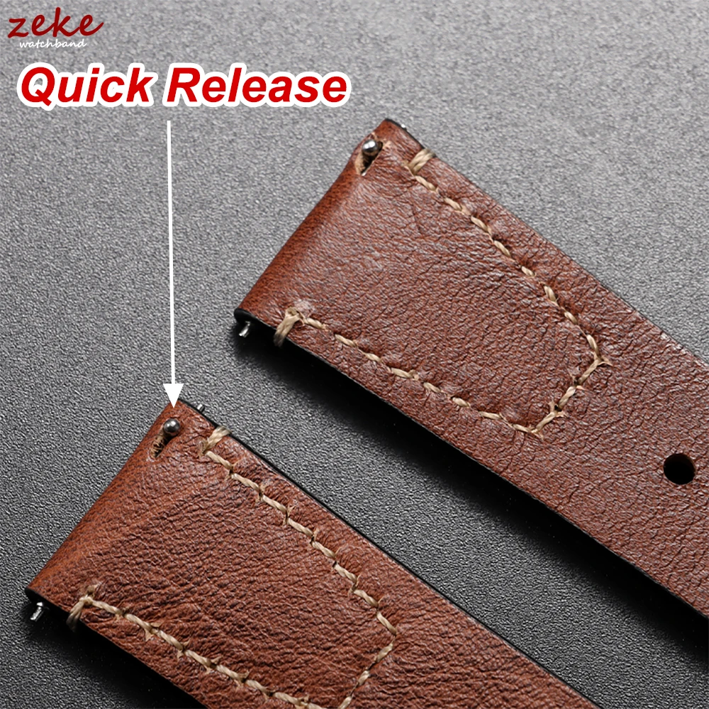 خمر براون جلد طبيعي حزام (استيك) ساعة الإفراج السريع الرجعية النفط الشمع جلد العجل حزام ل Seiko ل رولكس 18 مللي متر 20 مللي متر 22 مللي متر معصمه