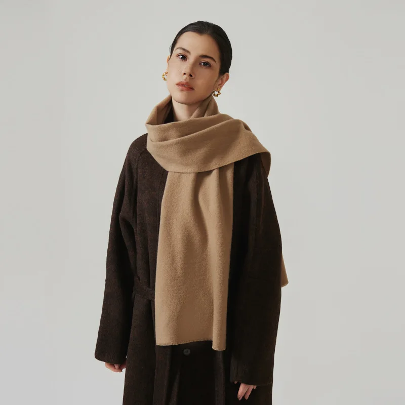Echarpe-100-laine-pour-femme-automne-hiver-chaude-couleur-unie-style-simple-echarpe-d'epaule-col-en-v-mode-hivernale-pour-enfants