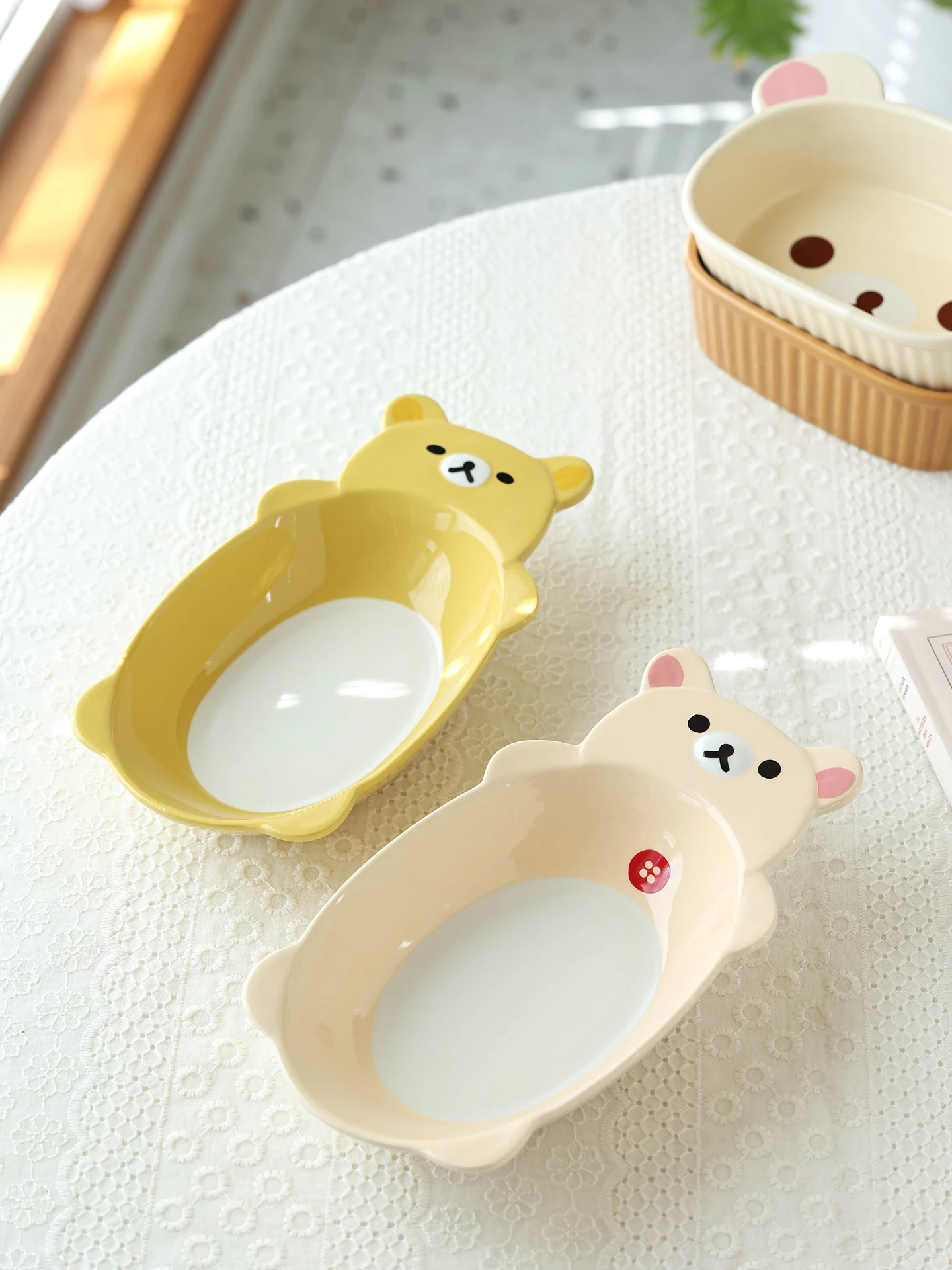 

Милая детская тарелка с медведями (Брат и Сестра) для риса, фруктов, печенья. Подарок для лучших друзей, детский подарок.