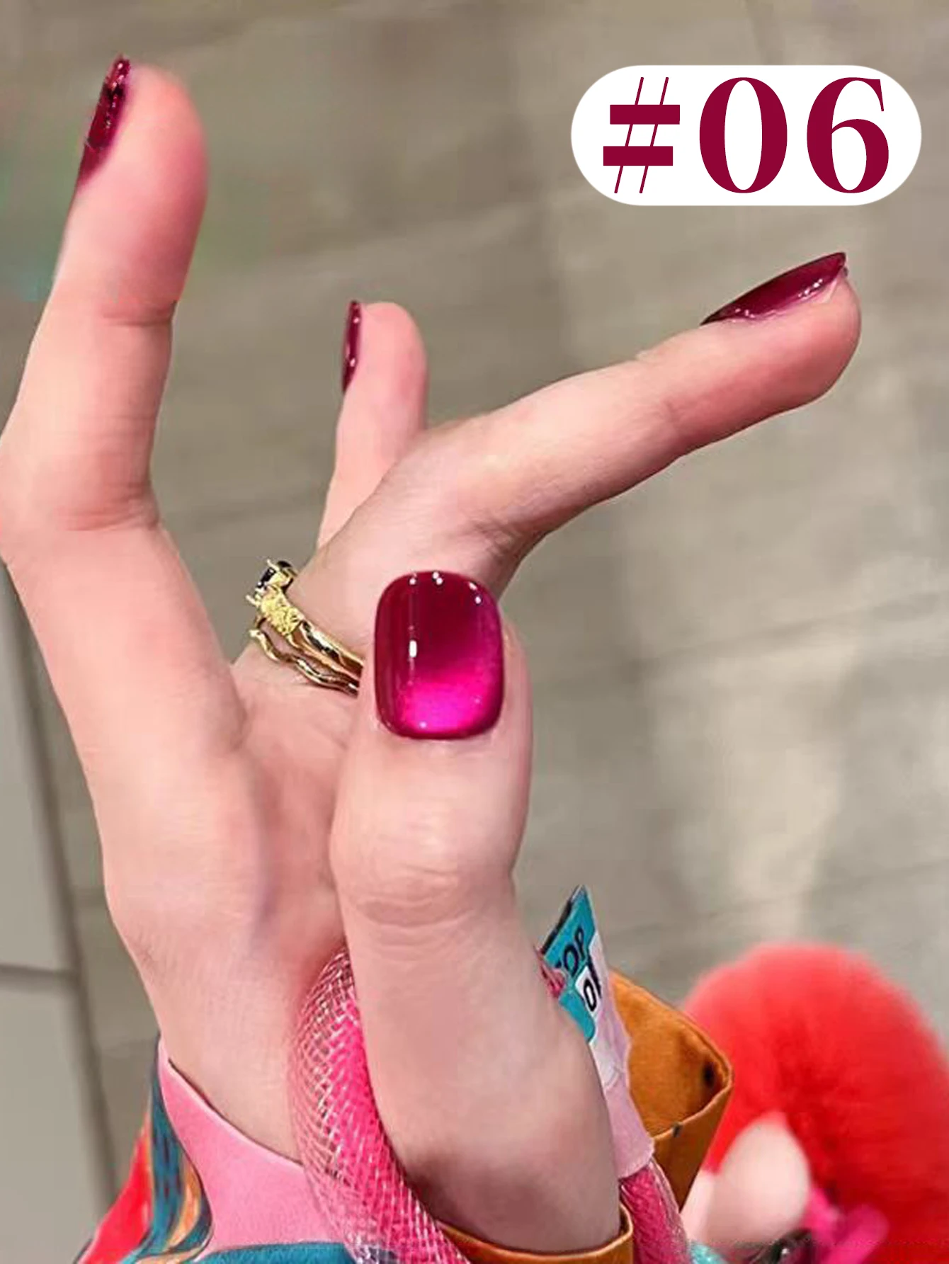 ยาทาเล็บเจลแมวตาสีชมพูน้ำตาล 12 มล. 1-6 ชิ้น สไตล์เกาหลี ยาทาเล็บกึ่งถาวรแบบแช่ UV อุปกรณ์ทำเล็บ