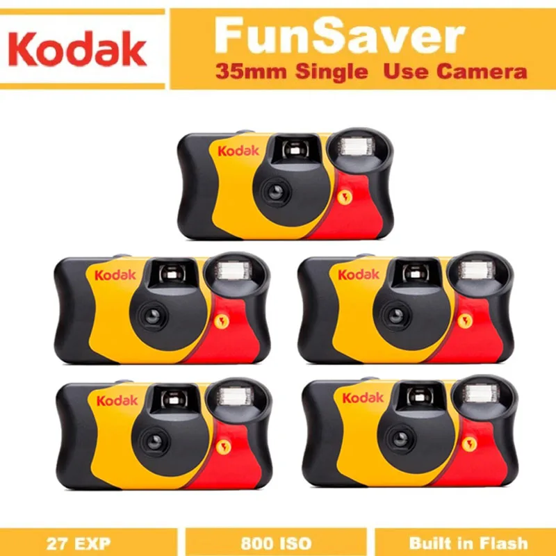 

1-5 шт. оригинальная Одноразовая камера Kodak FunSaver со вспышкой одноразовые точечные пленочные камеры 27 листов 39 листов