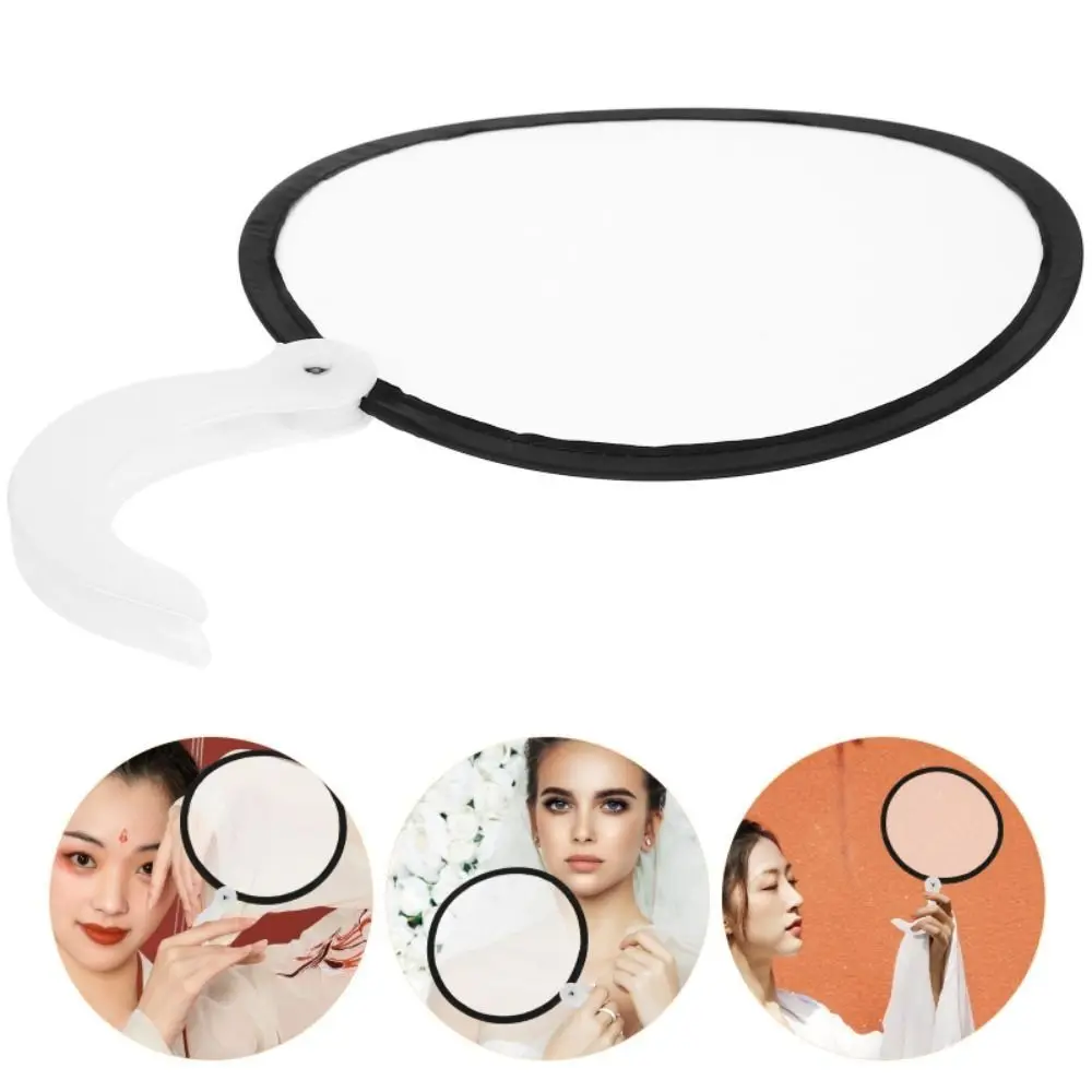 Crafts Portable Foldable Round Fans Mini Plastic Blank Fan Simple Decorative Fan Dance