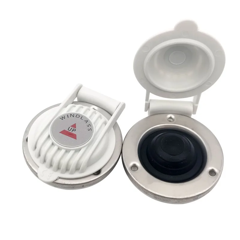 Black and white windlass, marine foot switch, marine switch accessories
