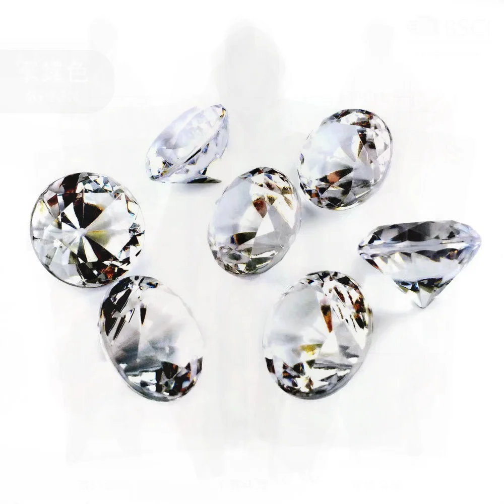 

Transparent Diamond Acrylic Crystal Christmas Tree Ornaments Creative Pendant Semi-Mechanical Semi-Handcrafted 6-Pack