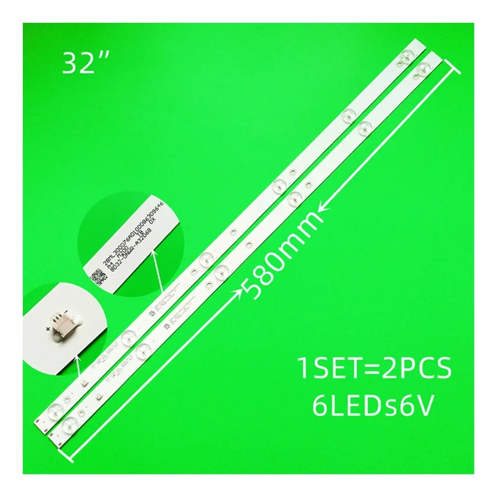 Tiras de luz de fundo led da tv para hamber 32hrp5518 32 "barras de tv led MS-L1343 v2 cy 2*6_3030_300ma bandas réguas jl.d 32061330 -081AS-M