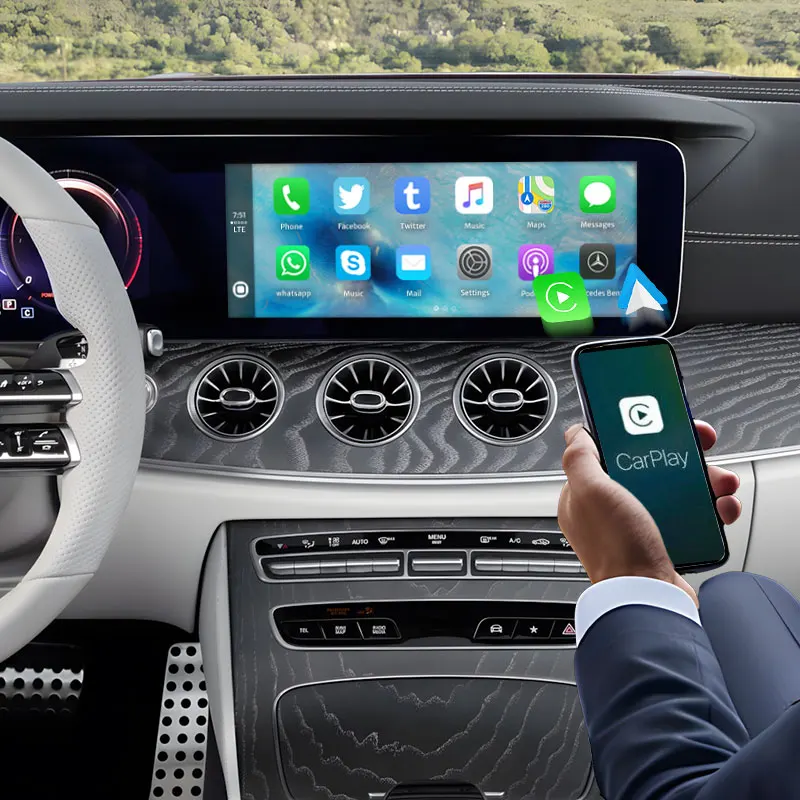 Беспроводной модуль CarPlay Android Auto, видеоинтерфейс для Mercedes-Benz MBUX NTG6.0 V250 A GLB Sprinter Box