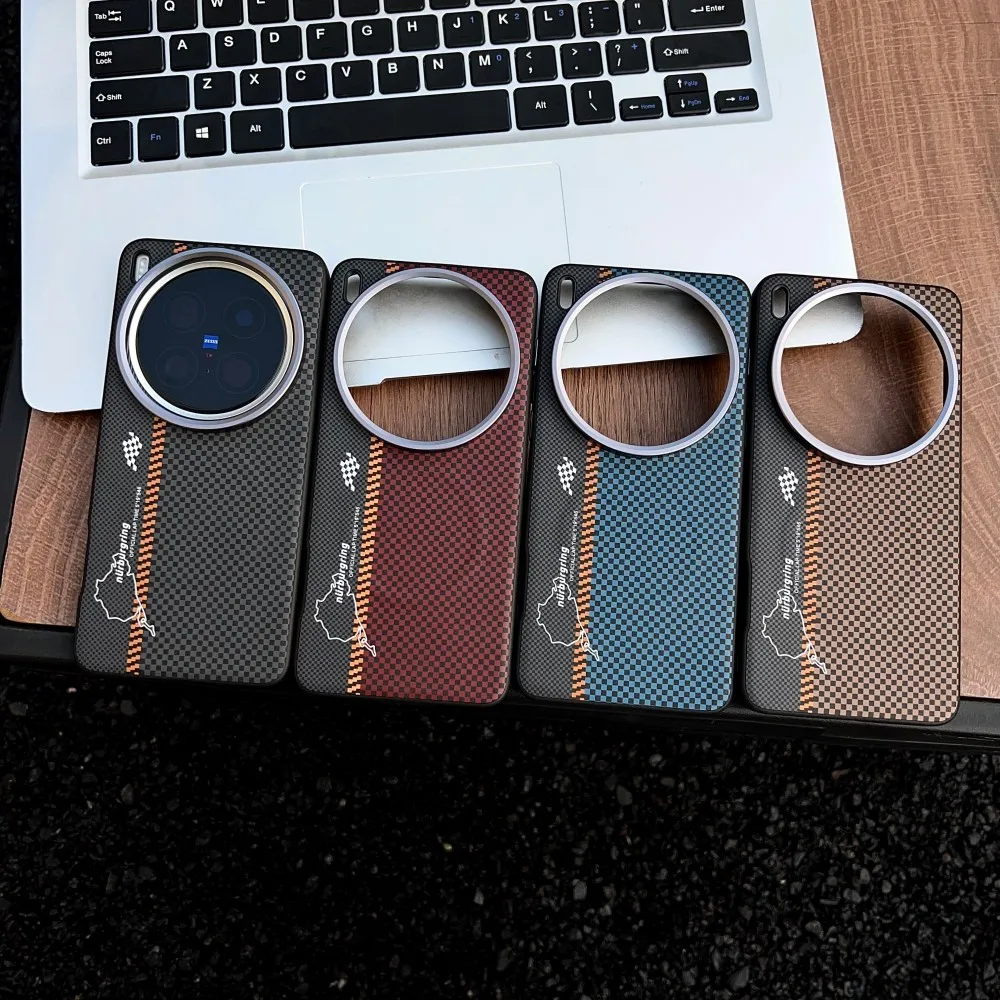 حافظة لهاتف VIVO X200 Ultra من ألياف الكربون الصلبة المغناطيسي للشحن اللاسلكي غطاء خلفي واقٍ لهاتف VIVO X200 Pro Mini X200S Shell