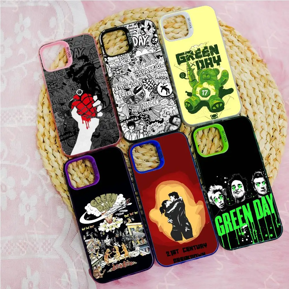 حافظة هاتف رائعة G-Green D-Day Band لهاتف Apple 11 12 13 14 15 16Pro Max Plus حافظة هاتف مطلية