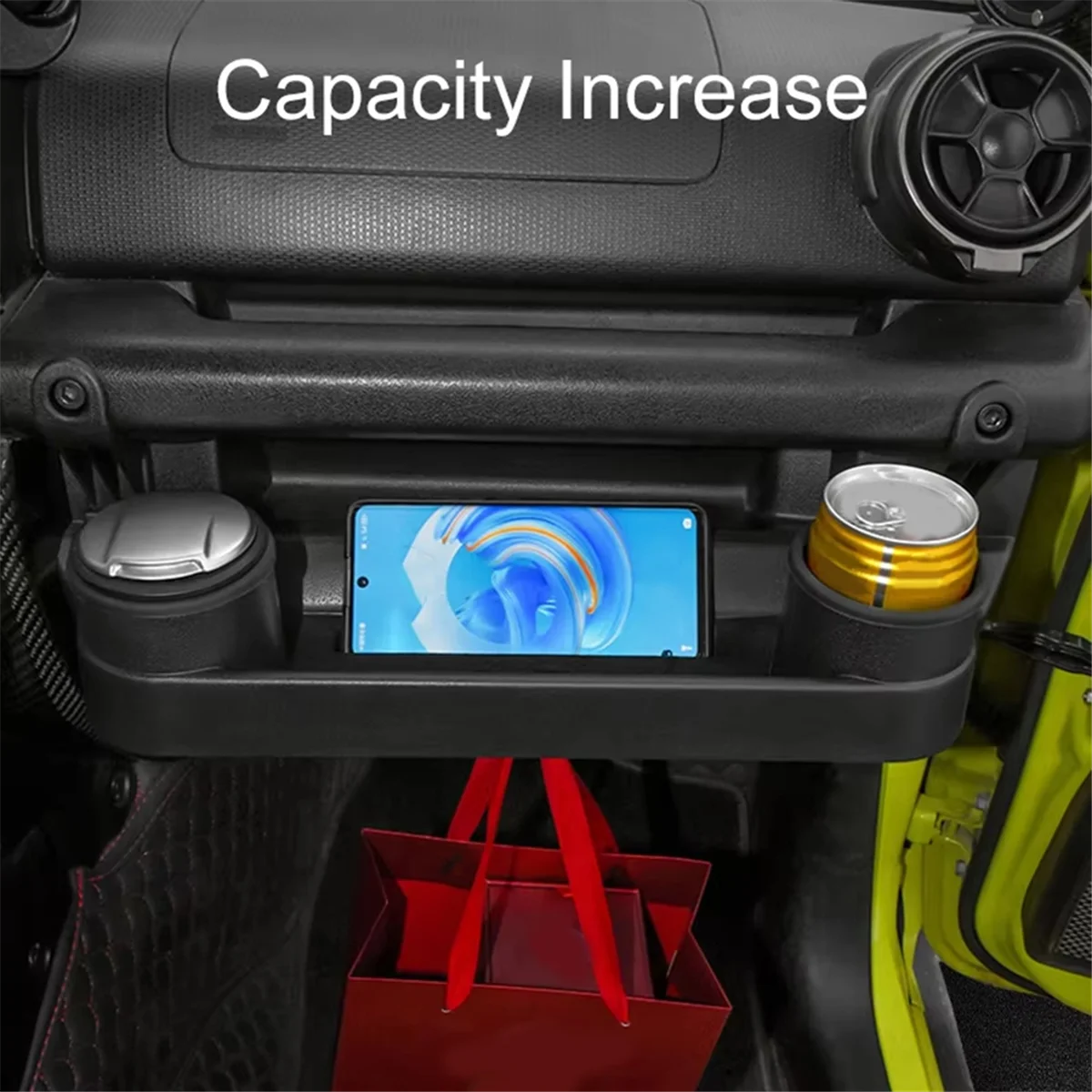 BAAA-автомобильный ящик для хранения на центральной консоли, держатель для напитков, органайзер для хранения пассажиров для Jimny JB64 JB74 2019-2024, подстаканник