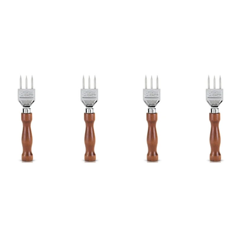 

LJL-4X Ice Pick - Sturdy Ice Chipper With Solid Wood Handle, 304 Stainless Steel Three Pronged Ice Crusher