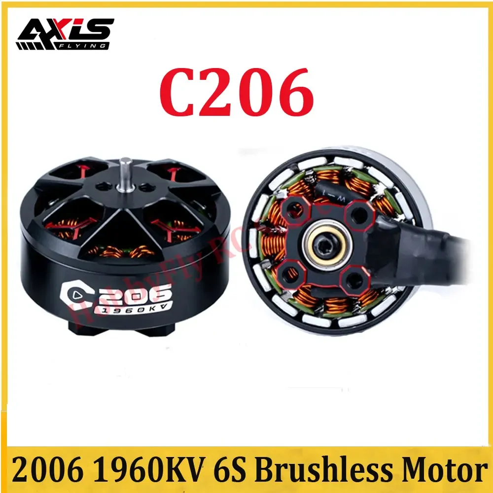 Axisflying C206 2006 1960KV Brushless Motor 12N14P 6S Lipo 1.5mm Shaft For RC FPV 3.5inch Duct Circle Drones