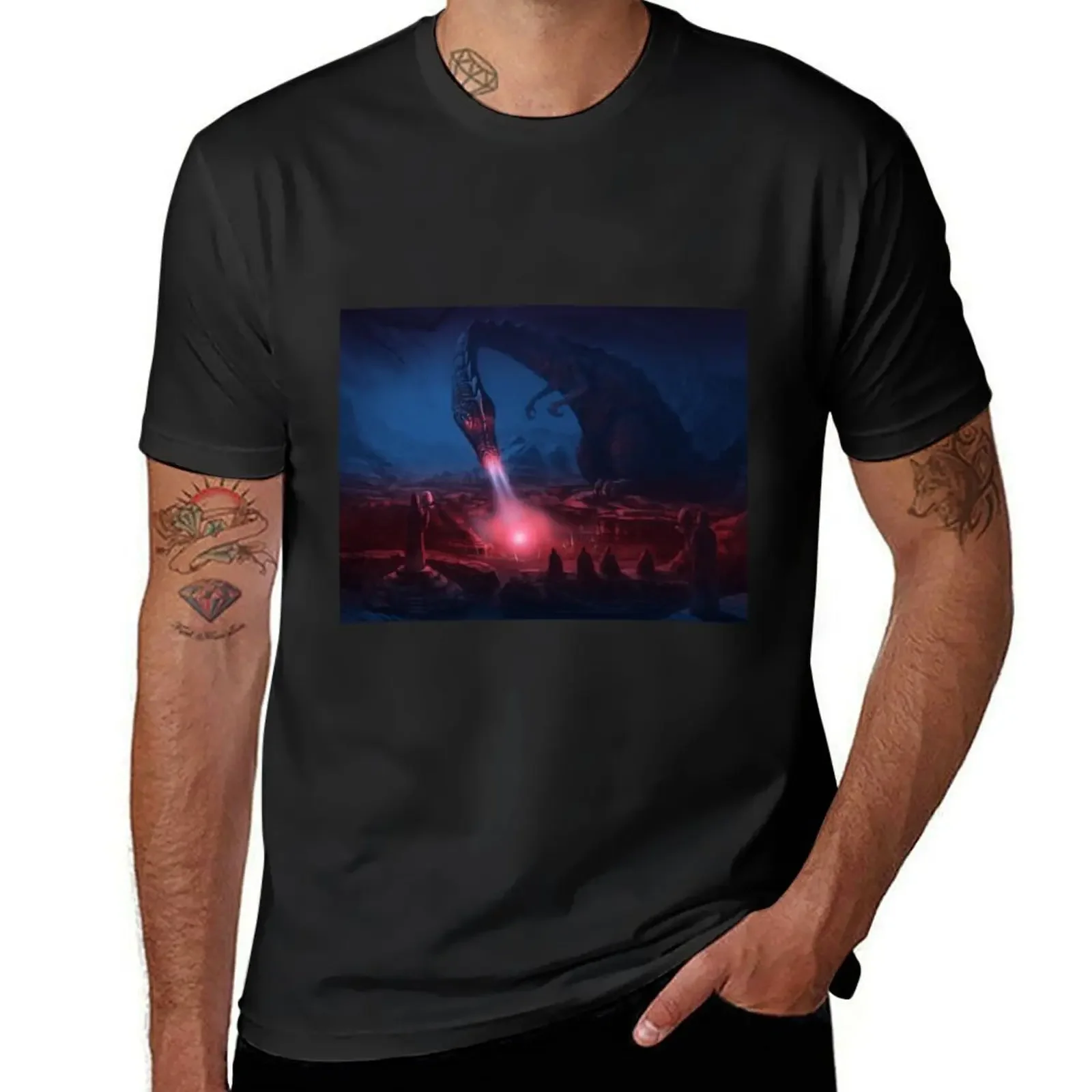 Meditation at Dragon Rock T-Shirt anime tshirt aesthetic clothes anime stuff Men's clothing