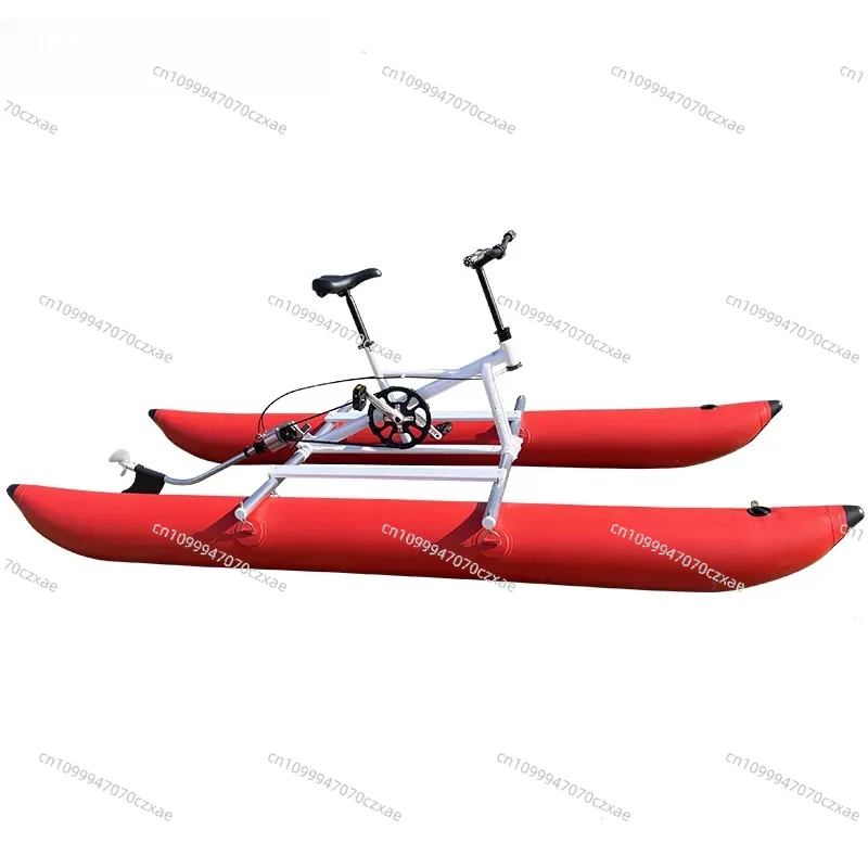 Inflatable Drop Stitch Water Bike Surfboard Single Pedal Floating Bicycle Sea Lake Recreation Fitness Equipment