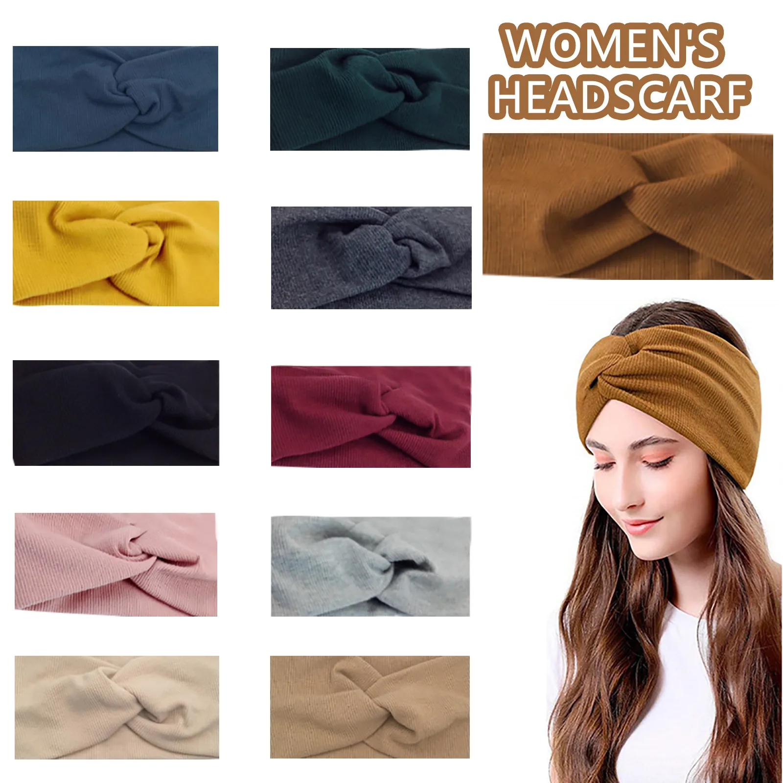 Headbands Workout Wraps for Head Wide Turban Elastic Knotted TeenGirlsYoga Women Headband Headband Tight