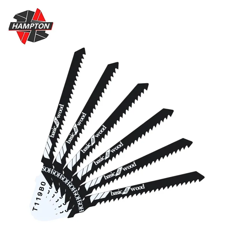 HAMPTON T119BO Jig Saw Blade HCS Wood Assorted Blades Jigsaw Blades T Shank Power Tool Reciprocating Saw Blade