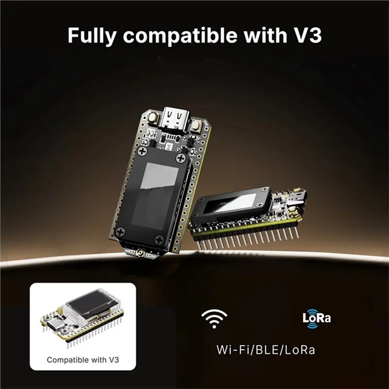 ABZW Meshtastic Lora 32 V4 Dev-Board 2 Pieces ESP32 SX1262 0.96 Inch OLED Solar Power Mesh Network Wifi Lora BLE