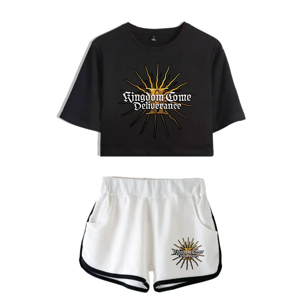 

Kingdom Come: Deliverance II Suit Vintage 90s logo Merch Tops Two Piece Set Shorts+Lovely TShirt Trendy Suit Harajuku