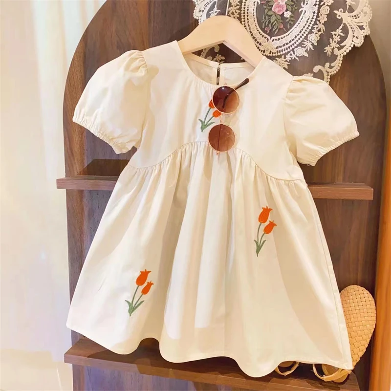 

Новинка лета Princ Dr для девочек, детская одежда из чистого хлопка с вышивкой Bubble Sve Dr, одежда для малышей, детские платья