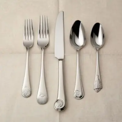 

40-Pc. Service For 8 ""Sea Shells"" Stainless Steel Flatware By