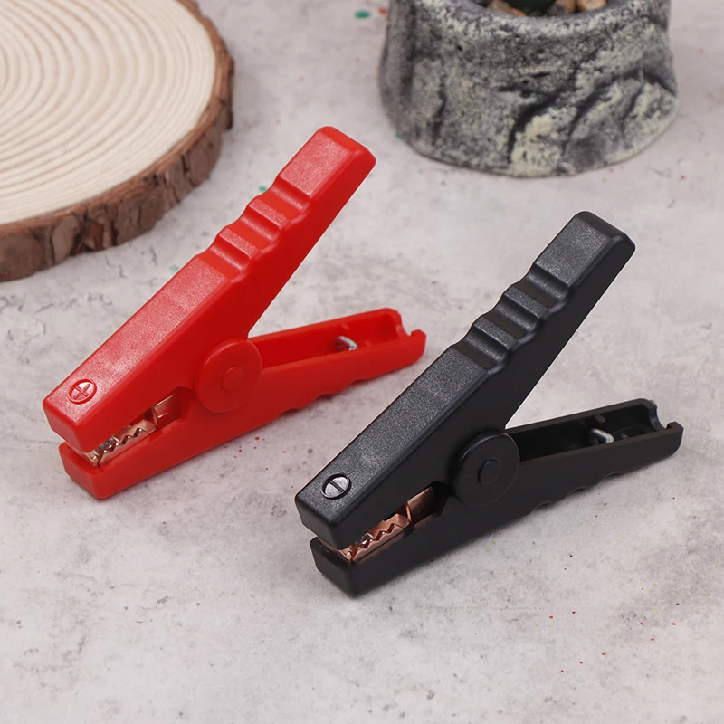 2Pcs 100A Crocodile Alligator Clips Car Battery Chargers Insulated Clamp Plastic Handle Test Alligator Clip For Electric Project view 4