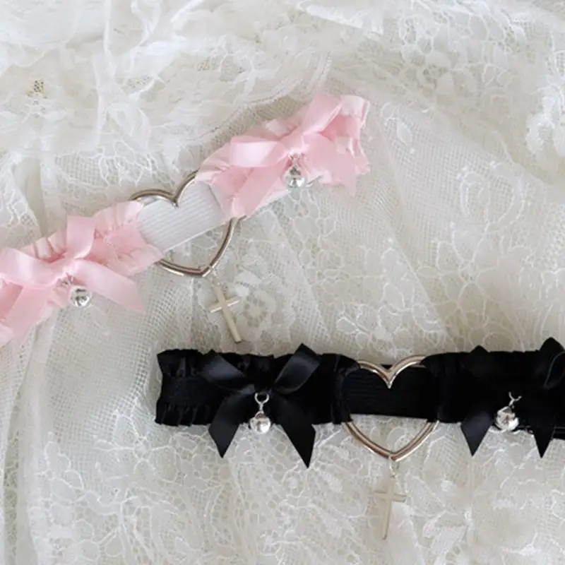 y1ac حزام الرباط ل قلادة bowknot جرس الساق خاتم الفخذ مثير harajuku #5