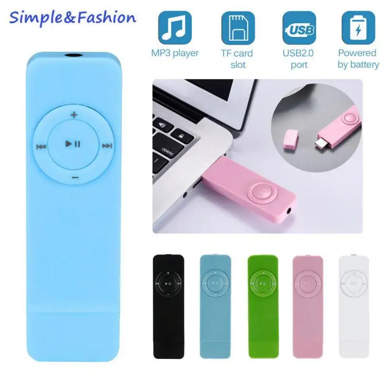 In-line Sports MP3 Player Lossless Sound Keystroke Control Design Concise Portable Music Player Support TF Card Dropship