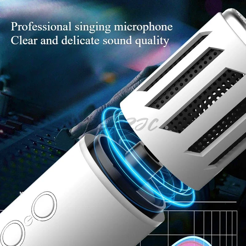 New K20 Bluetooth Speaker Wireless Live Broadcast Microphone Integrated Mobile Phone Karaoke Large Capacity Battery image 2