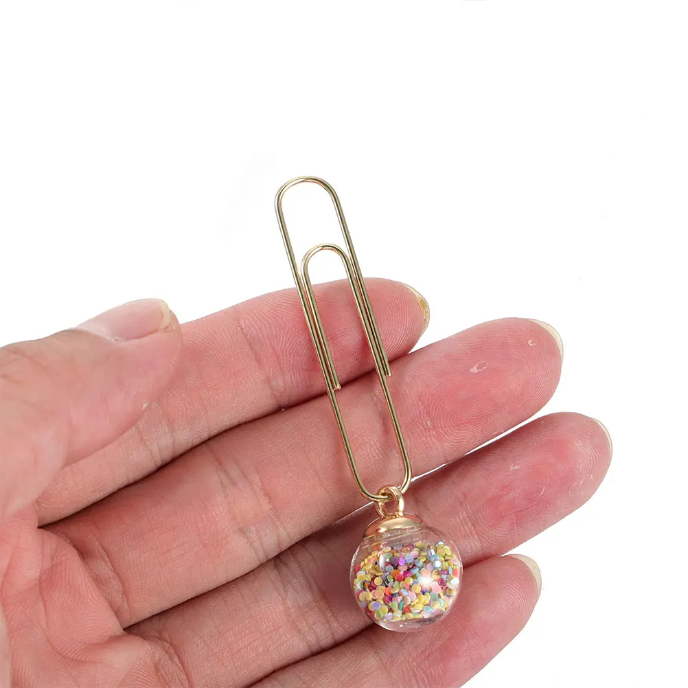 

10pcs Bookmarker Paper Clips Creative Lovely Shape Files Holding Office Note Decorative Metal Colored Clamps Bookmark Calendar