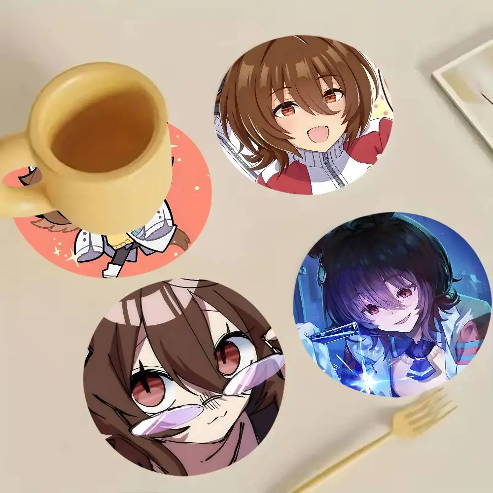 A-Agnes Tachyon P-Pretty Derby Round Wooden Coaster Decorative Coffee Cup for Use in Coffee Shops Bars