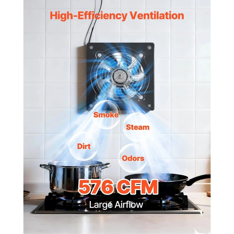 Ventilation fan with on/off control Low power portable exhaust fan with additional features