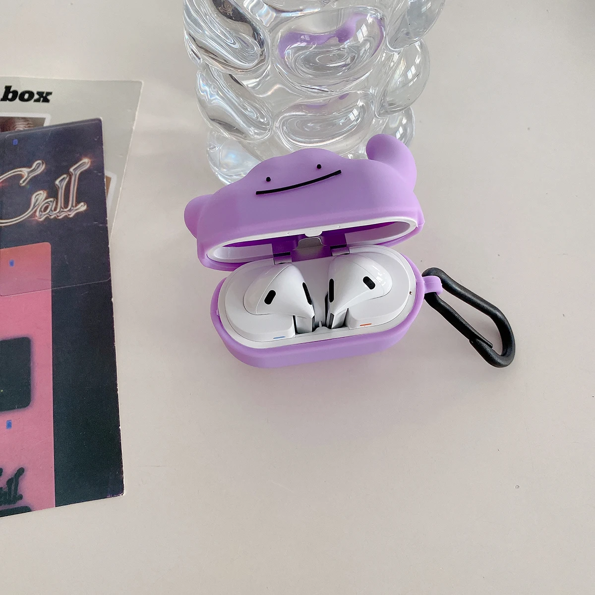 For Samsung Galaxy Buds 3 3 Pro Case Cute Purple Ditto Silicone Earphone Case Accessories Cover