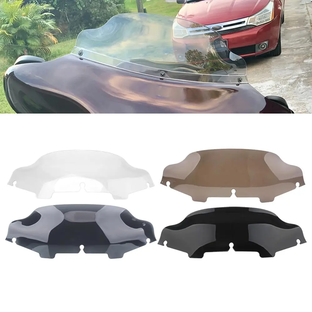 Windscreen ABS Plastic Excellent Outdoor Anti Aging For Harley Electra Glide Street Glide Ultra Limited Trike 1996-2013 6 Inch