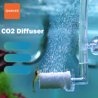QANVEE CO2 Diffuser Mini Atomizer For Aquascape Aquarium Accessories Carbon Dioxide Cylinder Fish Tank Evaporator Fishing Plant