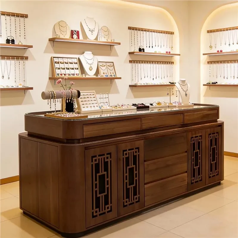Medieval Glass Display Cabinet for Jewelry Earrings Hat Shoe Bag Shelf Combo Stand Women Clothing Store Showcase Organizer