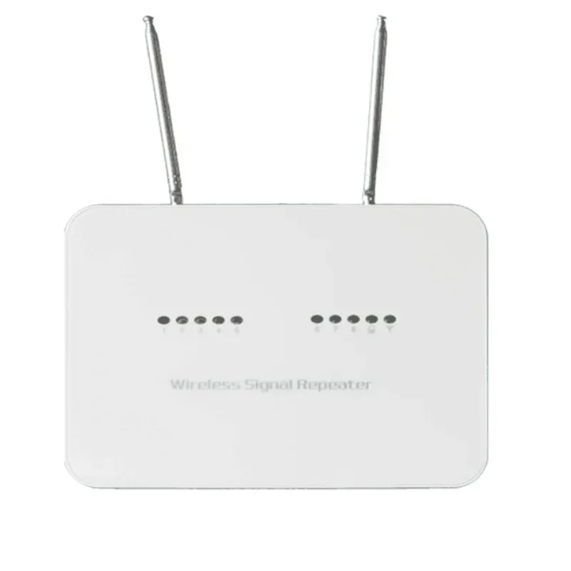 433 MHz bezprzewodowy wzmacniacz sygnału nadajnik wzmacniacz Extender dla GSM PTSN WiFi domowy alarm antywłamaniowy System bezpieczeństwa 1 szt. Kable