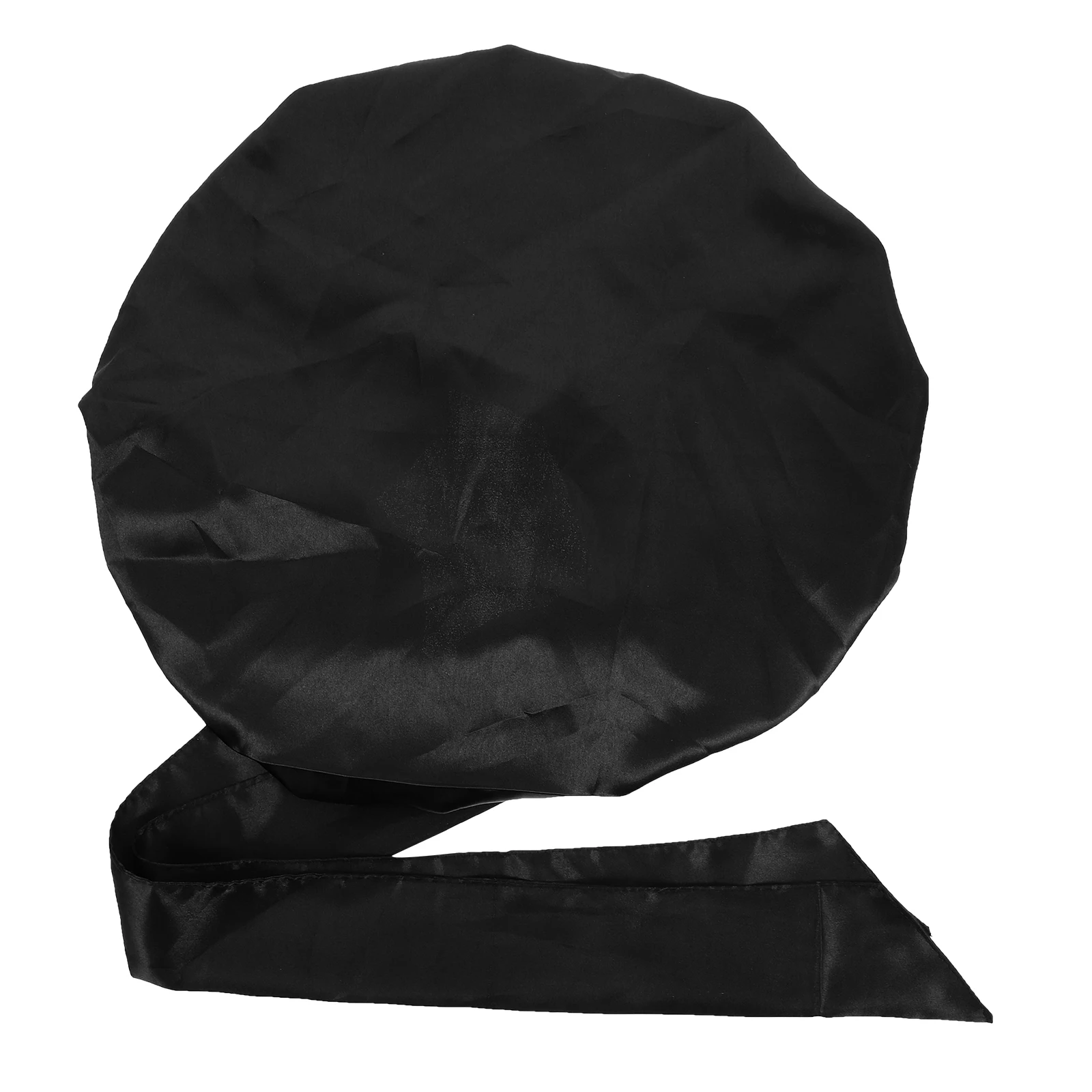 

Hats Headscarf Sleep Hair Bonnet for Sleeping Breathable Tie Black Women Straight